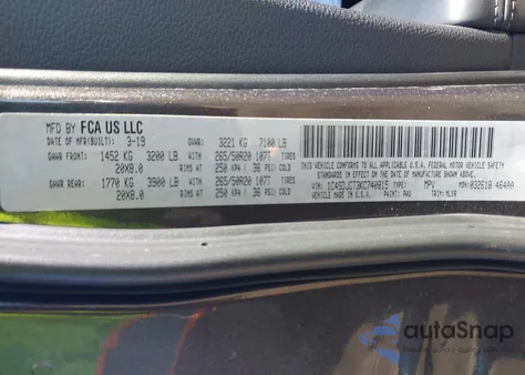 2019 Dodge Durango R/T Awd from USA, damaged, VIN 1C4SDJCT3KC740815